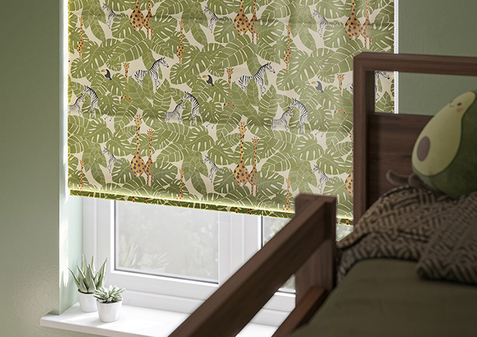 Wild Thing, Leaf - Motorised Roman Blind - Image 5